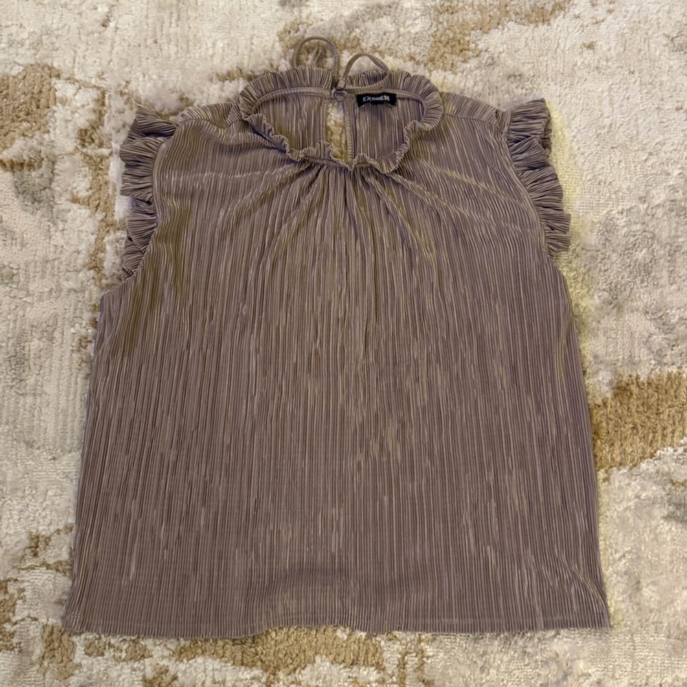 Express Sleeveless Ruffle Top